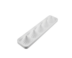 Форма для выпечки 5 ячеек 125 мл 67х73 мм Русские купола,силикон, с держателем пластиковым SILIKOMART