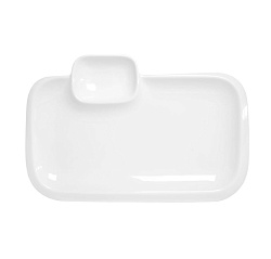 Блюдо прямоугольное с соусником 250х170 мм Royal White 6-24 TUDOR ENGLAND (TU0265-2)