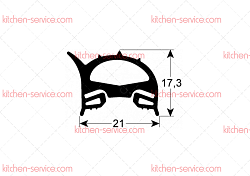 Уплотнитель дверной для печи (3186419)