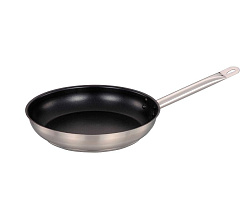 Сковорода 24 см, 1,8 л, нержавейка с антипригарным покрытием, индукция MGSTEEL