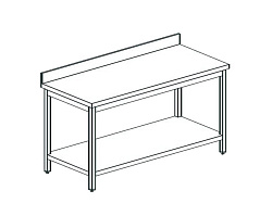Стол производственный с бортом CHEF LINE LWT612SHU APACH