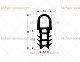Уплотнитель дверной 620х464 мм для печи (3786320)