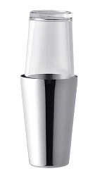 Шейкер 0,45/0,8 л. 28,7 см Boston со стеклянным стаканом MGSTEEL