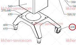 Колеса комплект для овощерезки RG-300i HALLDE (47211)