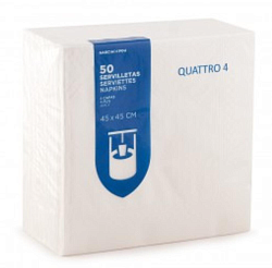 Салфетка бумажная QUATTRO четырехслойная 45x45 см GARCIA DE POU (143.62)