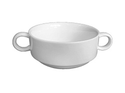 Бульонница 350 мл с ручками Royal White блюдце TU2547 6-48 TUDOR ENGLAND (TU3408)