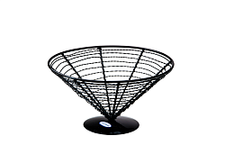 Корзинка для подачи коническая 125 мм, 1700 мл, кованное железо, черная MGSTEEL