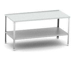 Стол разделочный без борта 600х600х870 мм разборный, полка сплошная, нержавейка MGSTEEL