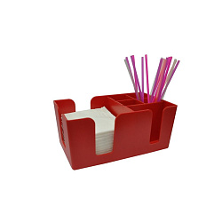 Подставка барная для салфеток и украшений красная MGprof (1774)