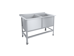 Ванна моечная 2 секции Эконом ЦК ВМО2-430ЭЦК-Мб с бортом ПИЩЕВЫЕ ТЕХНОЛОГИИ