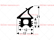 Уплотнитель дверной 450x415 мм для печи (5072719)