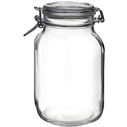 Банка квадратная с крышкой 2л стекло «Фидо» BORMIOLI ROCCO