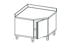 Стол угловой закрытый с бортом CHEF LINE LWT710SH2HDU APACH
