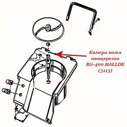 Камера ножа для овощерезки RG-400 HALLDE (3113)