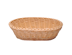 Корзина для хлеба овальная 23х15х6 см, бежевая, полиротанг MGprof