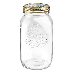 Банка круглая с крышкой 1,5л стекло «Кватро Стаджони» BORMIOLI ROCCO