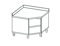 Стол угловой открытый с бортом CHEF LINE LWT711SH2U APACH