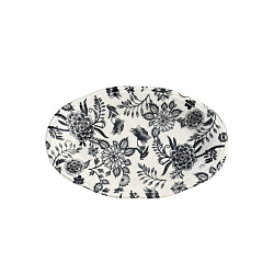 Блюдо овальное 21см Herba Black 1972 BY ID FINE