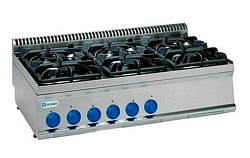 Плита газовая 6 конфорочная 700 серии PC105G7 TECNOINOX