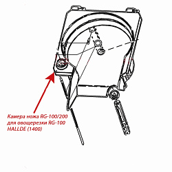 Камера ножа для овощерезки  RG-100/200 HALLDE (1400)