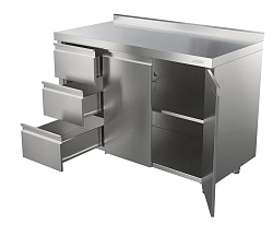 Стол производственный СТ-С-1-1200.600-02-Р-3Л (СТ-3/1200/600) ATESY