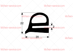 Уплотнитель дверной для печи (3786340)