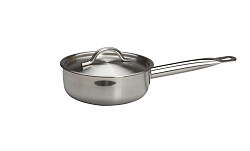 Сотейник 1,3 л нержавейка 14 см, с крышкой, тройное дно, индукция MGSTEEL