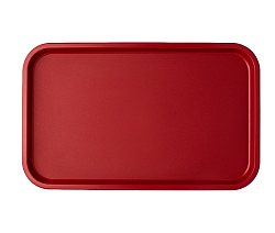 Поднос 52,5х32,5 см темно-красный поверхность шагрень (416) MGprof (1737)