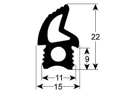 Уплотнитель дверной для TECNOEKA (010003100)
