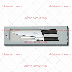 Набор: универсальный нож 19 см и вилка для мяса 15 см VICTORINOX (6.7133.2G)