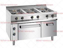 Плита газовая 6-ти конфорочная COOK LINE APRG-129FE APACH