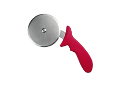 Нож для пиццы 10 см, нержавеющая сталь с красной пластиковой ручкой MGSTEEL