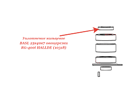 Уплотнение кольцевое BASL 25х40х7 для овощерезки RG-400/400i HALLDE (10318)