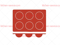 Форма для выпечки полушар, 6 шт., 7 см, силиконовая PUJADAS (850.002)