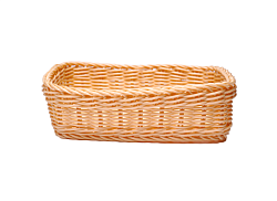 Корзина для хлеба прямоугольная 23х15х6,5 см, бежевая, полиротанг MGprof