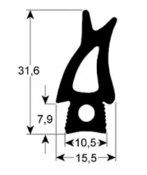 Уплотнение двери для RATIONAL (5105.1023P)