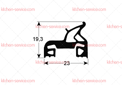 Уплотнитель дверной 550x450 мм для печи (4005710)
