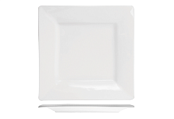 Тарелка «Кунстверк» квадратная фарфор 17х220х220 мм белая KUNSTWERK