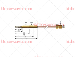Термоэлемент M9x1 850 мм для печи (3440093)