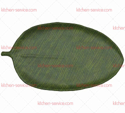 Блюдо 53,5x29x3 см овальное Лист Green Banana Leaf пластик меламин P.L. Proff Cuisine (JW46020-TAI)