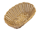 Корзина для хлеба овальная 18х12х6 см коричневая полиротанг MGprof