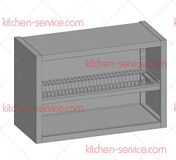 Полка навесная открытая ПНО-Т-15/4 для сушки тарелок RESTOINOX