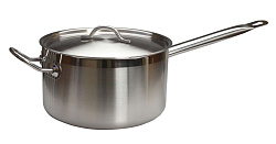 Сотейник 6,0 л нержавейка 26 см, с 2 ручками, с крышкой, тройное дно индукция MGSTEEL