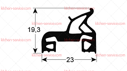 Уплотнитель двери 720x640 мм для JUNO (005706)