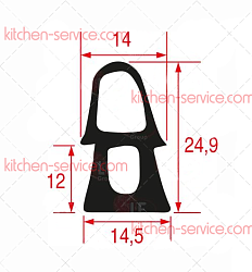 Уплотнитель дверной 715x620 мм для JUNO (0K1833)