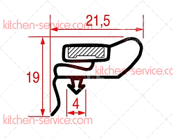 Уплотнение двери для холодильного шкафа LIEBHERR GKV 5710-20K (7109407)