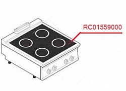 Поверхность стеклокерамическая для плиты PIN8_E9 TECNOINOX (RC01559000)