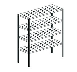 Стеллаж перфорированный CHEF LINE LSTP18-104 APACH