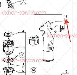 Корпус ручки Robot Coupe Micromix 89220