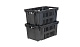 Ящик перфорированный 540х360х260 мм 105, объём 38 чёрный ТАРА